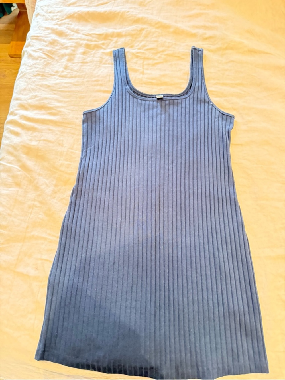 Old Navy Navy Ribbed Scoop Neck Tank Dress